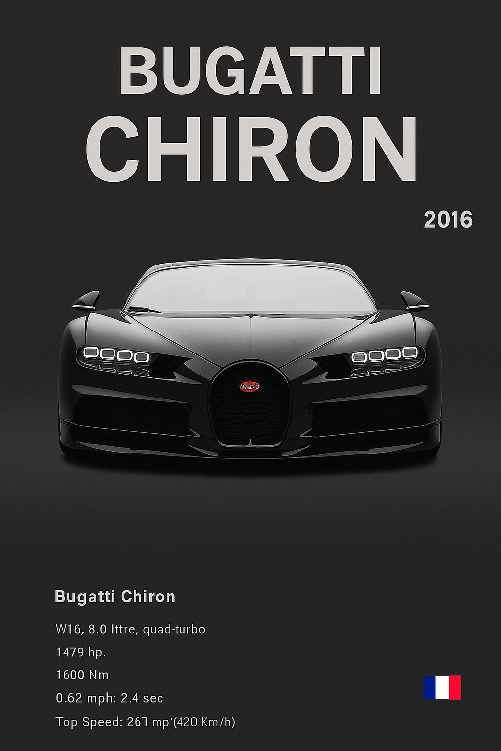 POSTER BUGATTI CHIRON