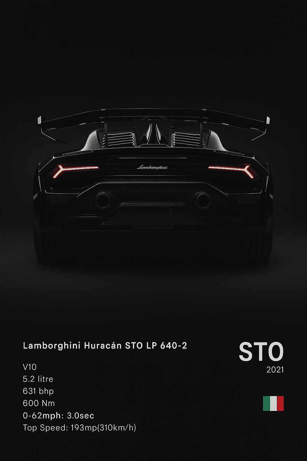 POSTER LAMBORGHINI HURACÁN STO