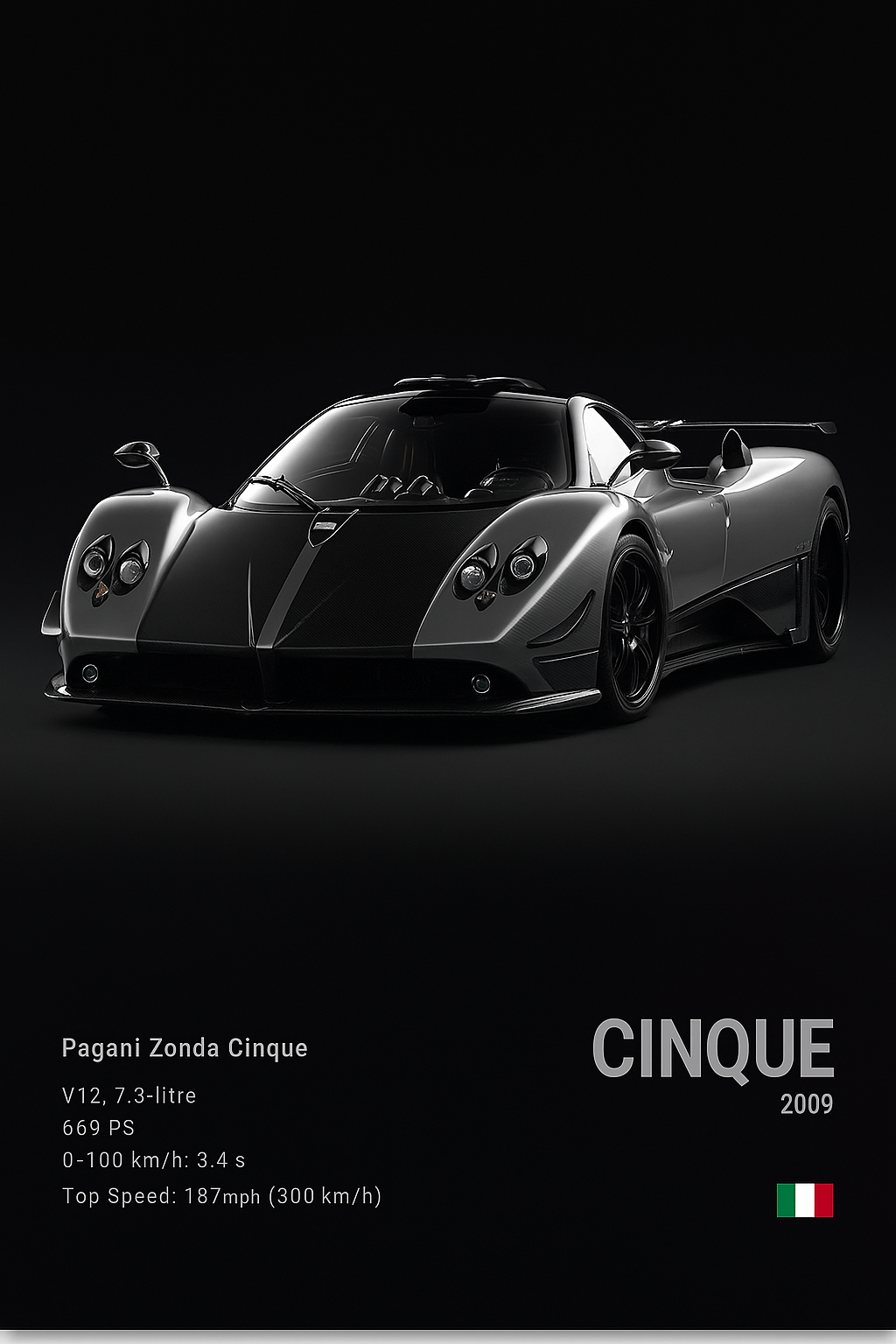 POSTER PAGANI ZONDA CINQUE