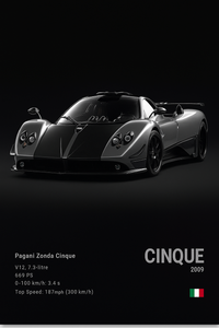 POSTER PAGANI ZONDA CINQUE
