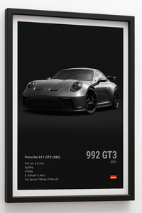 POSTER PORSCHE 911 GT3 (992) (2022)