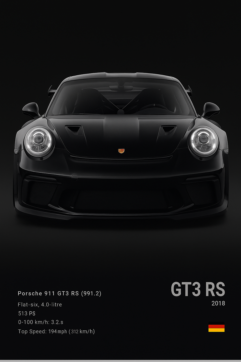 POSTER PORSCHE 911 GT3 RS (2018)